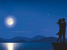 mountain meets the moon